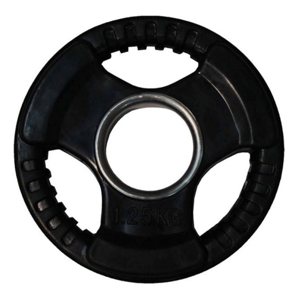 Диск обрезиненный 3 HANDLE, 1.25 кг / диаметр 51 мм, чёрный – фото