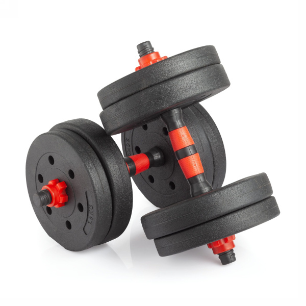 Гантели разборные с грифом, 15 кг. (2 шт. х 7,5 кг.) VictoryFit VF-DС150 – фото