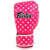 Боксерские перчатки Fairtex BGV14 PINK POLKA DOT, тренировочные, розовый – фото
