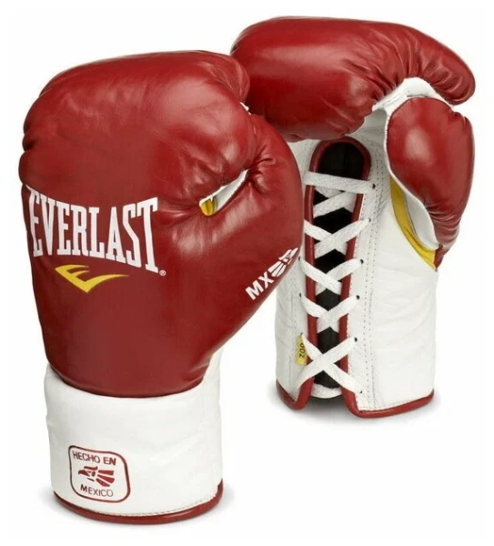 Боксерские перчатки Everlast MX Pro Fight, для соревнований, красный – фото