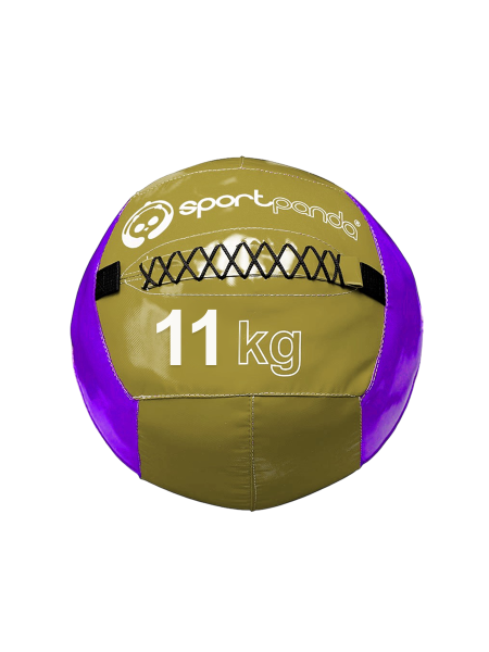 Медбол / медицинбол SportPanda, 11 кг, оливковый / фиолетовый