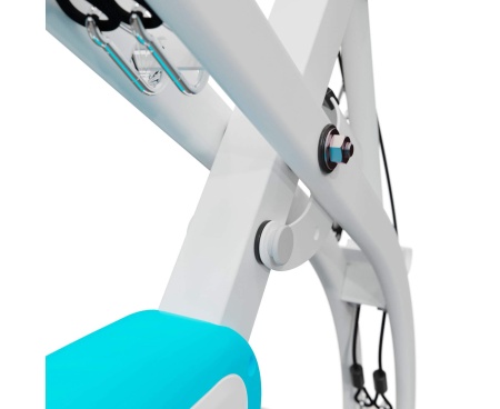 Велотренажер X-Bike DFC DavCreator Max, вертикальный, домашний, бело-голубой – фото