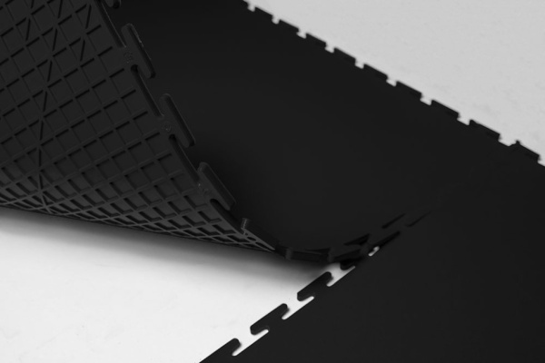 Плитка ПВХ Standart Flat, 5 мм, 500*500, чёрный