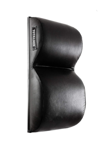 Подушка боксерская «Рельефная», кожа, ширина 40 см, высота 85 см, толщина 25 см – фото