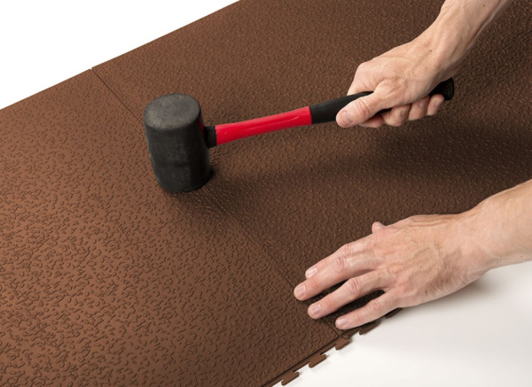 Плитка ПВХ Standart Text, 6 мм, 500*500, коричневый