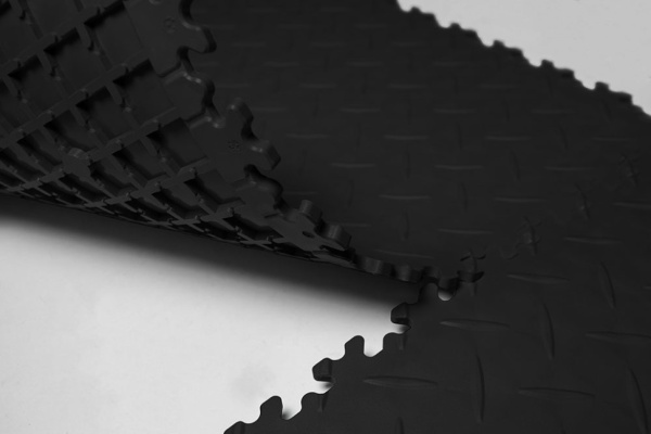 Плитка ПВХ Standart Diamond, 7 мм, 500*500, чёрный