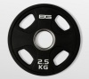 Диск олимпийский BRONZE GYM, 2.5 кг, с хватом, обрезиненный, чёрный – фото