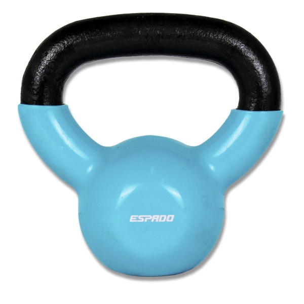 Гиря тренировочная ESPADO ES3220, 4 кг, винил, голубой – фото