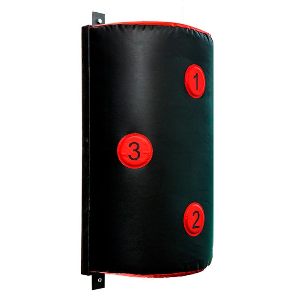  Настенная боксерская подушка SportPanda, полукруглая, 70х40х22 см, красный