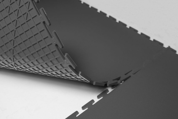 Плитка ПВХ Standart Flat, 5 мм, 500*500, серый