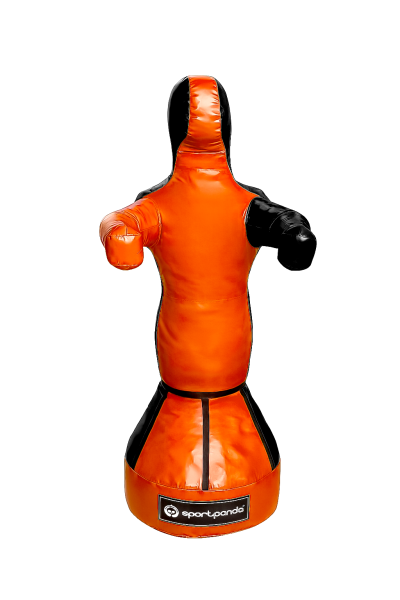 Манекен для бокса и спарринга Герман 130 см, 80 кг, оранжевый/чёрный