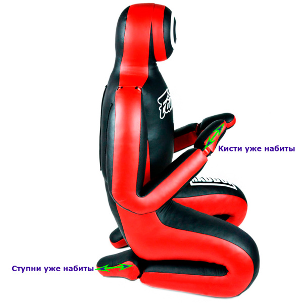 Манекен для борьбы Fairtex Maddox GD2, 190 см, 30-32 кг, двуногий – фото