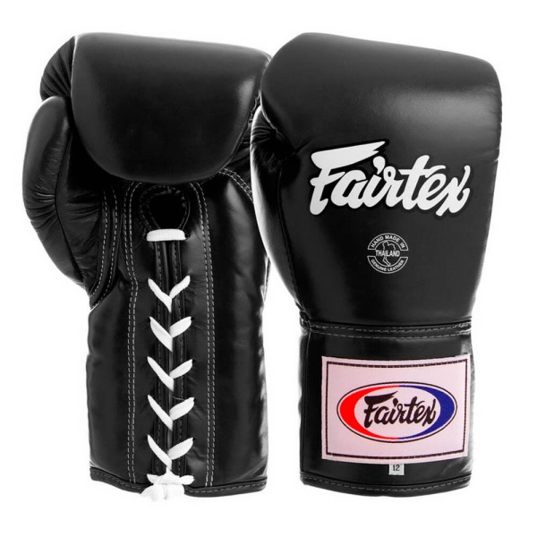 Боксерские перчатки Fairtex BGL6 PRO COMPETITION GLOVES, профессиональные, чёрный – фото