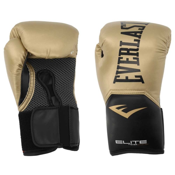 Боксерские перчатки Everlast Elite ProStyle, тренировочные, золотой – фото