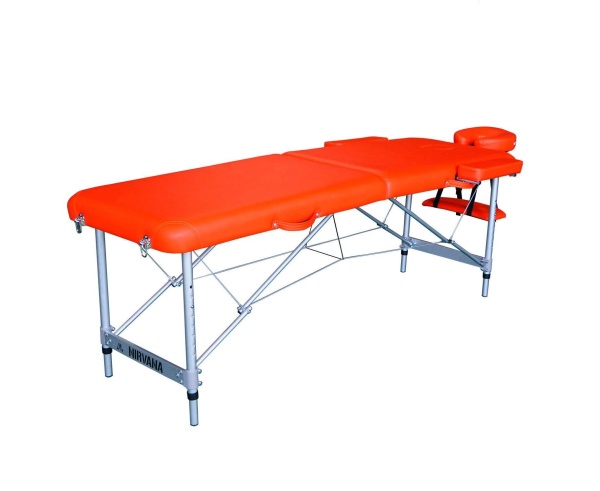 Массажный стол DFC NIRVANA Elegant, 2 секции, складной, оранжевый – фото