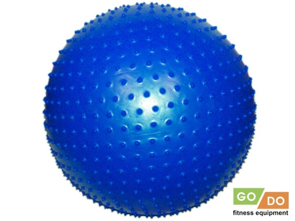 Мяч для фитнеса / фитбол с массажными шипами GO DO MА-65, 65 см, синий – фото