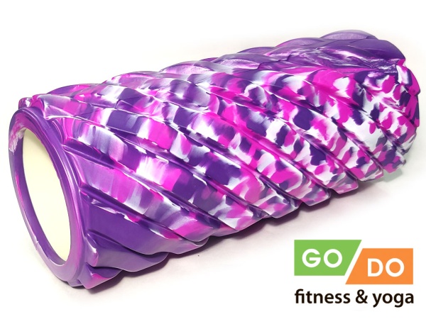 Валик-ролл для фитнеса и йоги GO DO XW7-33-KM-purple, массажный – фото