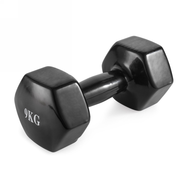 Гантель неразборная 9 кг. винил VictoryFit VF-DV090 – фото
