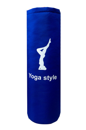 Валик (подушка / болстер) для йоги и пилатеса, 70 х 20 см, синий с красным – фото