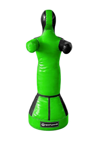 Манекен для бокса и спарринга Герман 180 см, 105 кг, салатовый/чёрный