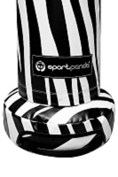 Напольный боксерский мешок SportPanda, ПВХ, 140 см, диаметр 40 см, 50 кг, чёрный / белый