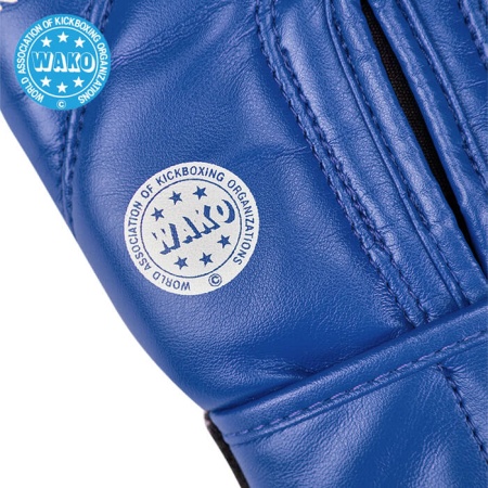 Перчатки для кикбоксинга Green Hill SUPER WAKO Approved BGS-2271w, для соревнований, синий – фото