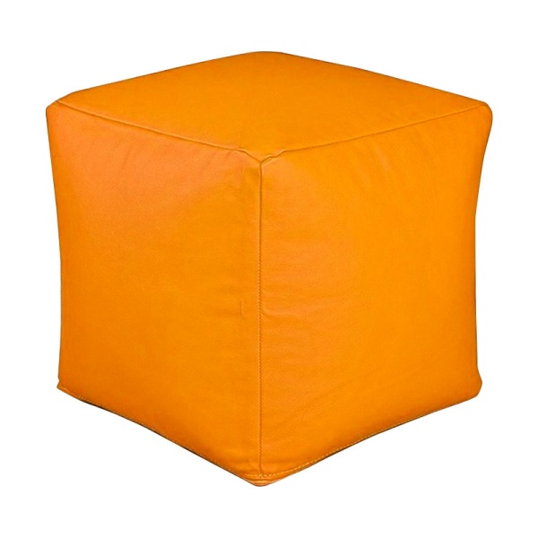 Кресло-пуфик «Кубик», оранжевый – фото