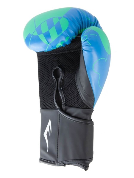 Боксерские перчатки Everlast Spark, тренировочные, сине-зелёный – фото