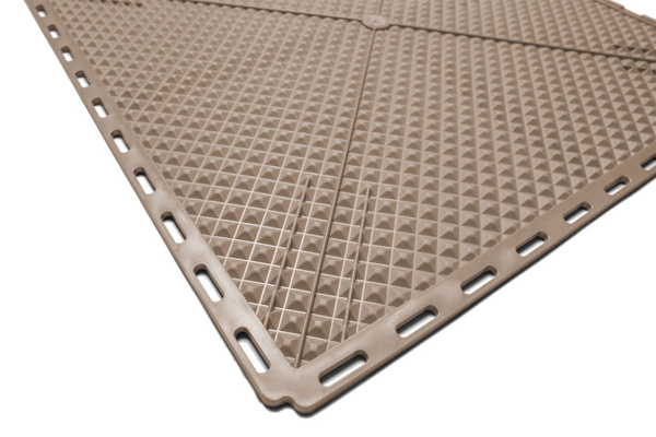 Плитка ПВХ Standart Fix, 6 мм, 500*500, бежевый