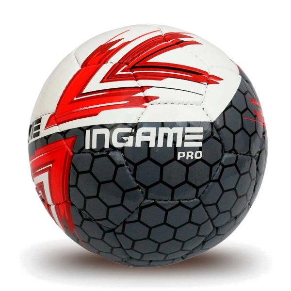 Мяч футбольный INGAME PRO IFB-115, №5, красно-чёрный – фото