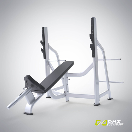 Скамья-стойка для жима под углом вверх E-7042 (Olympic Bench Incline) – фото