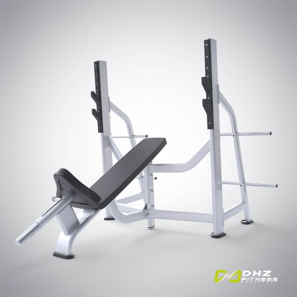 Скамья-стойка для жима под углом вверх E-7042 (Olympic Bench Incline) – фото