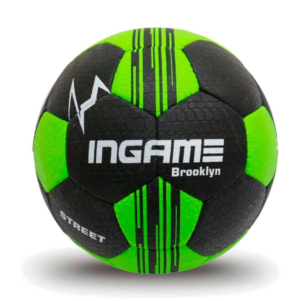 Мяч футбольный INGAME STREET BROOKLYN IFB-125, №5, чёрно-зелёный – фото