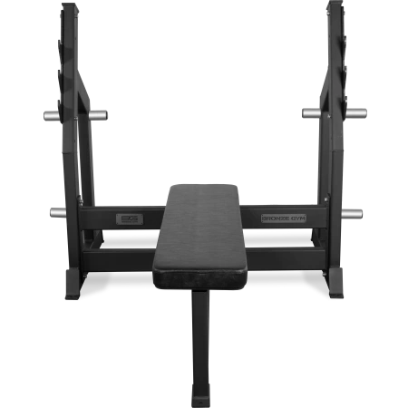 Скамья для жима горизонтальная BRONZE GYM AL-304, профессиональная – фото