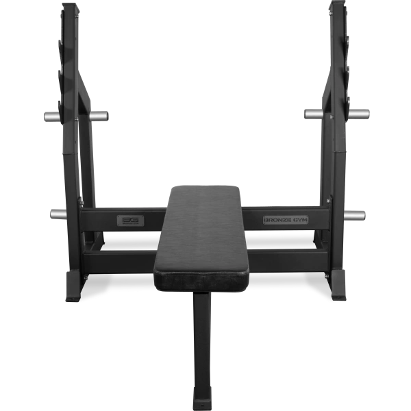 Скамья для жима горизонтальная BRONZE GYM AL-304, профессиональная – фото