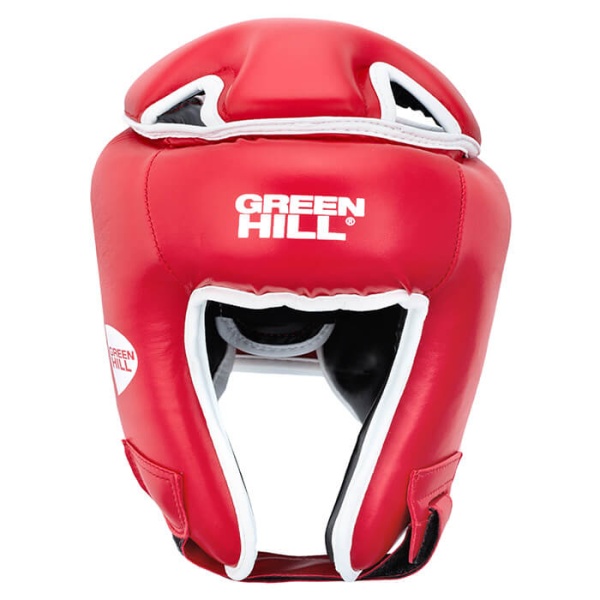 Шлем для кикбоксинга Green Hill WIN, для соревнований, красный – фото