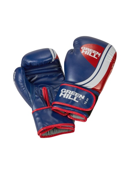 Боксерские перчатки Green Hill KNOCKOUT BGK-2266, тренировочные, синий – фото
