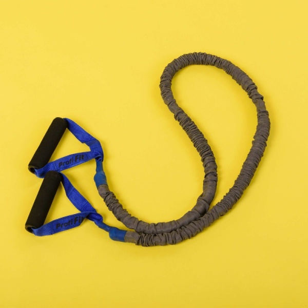 Эспандер трубчатый в чехле-рукаве, сопротивление 13 кг, голубой – фото