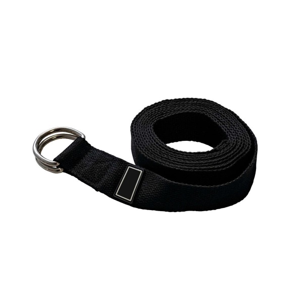 Ремешок для йоги 243 см, чёрный – фото