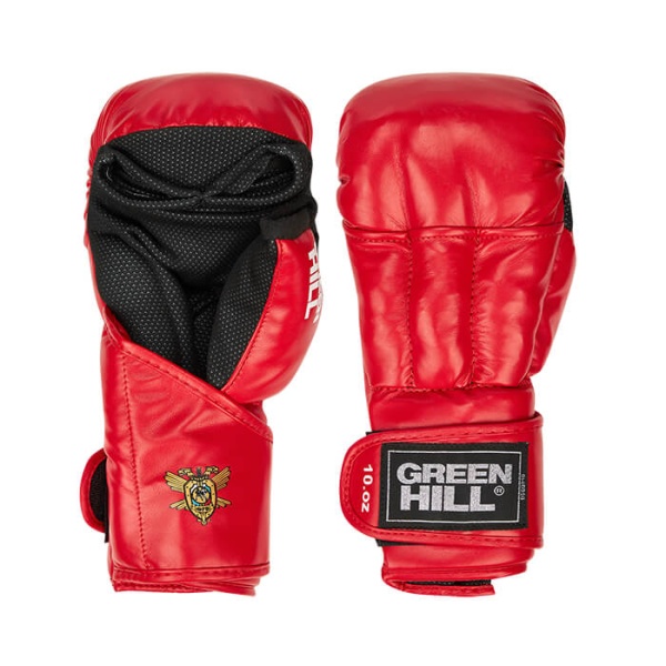 Перчатки для рукопашного боя Green Hill OFRB Approved PG-2047F, для тренировок и соревнований, красный – фото