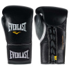 Боксерские перчатки Everlast Powerlock, боевые, чёрный – фото