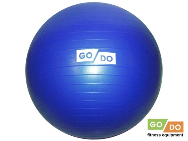 Мяч для фитнеса / фитбол GO DO FB-75, 75 см, матовый синий – фото