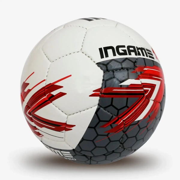 Мяч футбольный INGAME PRO IFB-119, №4, красно-серый – фото