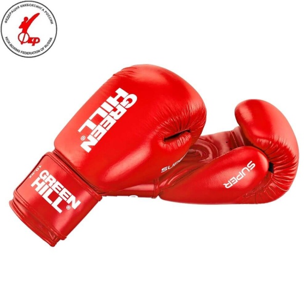 Перчатки для кикбоксинга Green Hill SUPER BGS-2271LR, для соревнований, красный – фото