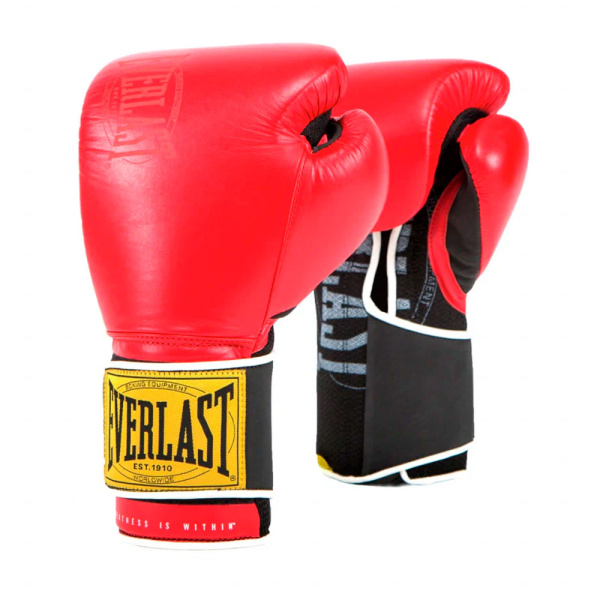 Боксерские перчатки Everlast 1910 Classic, тренировочные, красный – фото