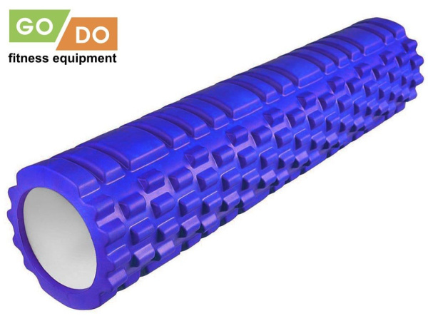 Валик-ролл для йоги и фитнеса GO DO JD2-60, 60 x 14 см, массажный, синий – фото
