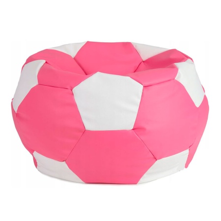 Кресло-мяч «Футбольный мяч», светло-розовый / белый – фото