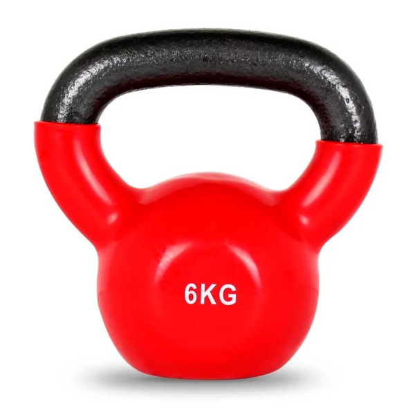 Гиря тренировочная ESPADO ES3220, 6 кг, винил, красный – фото