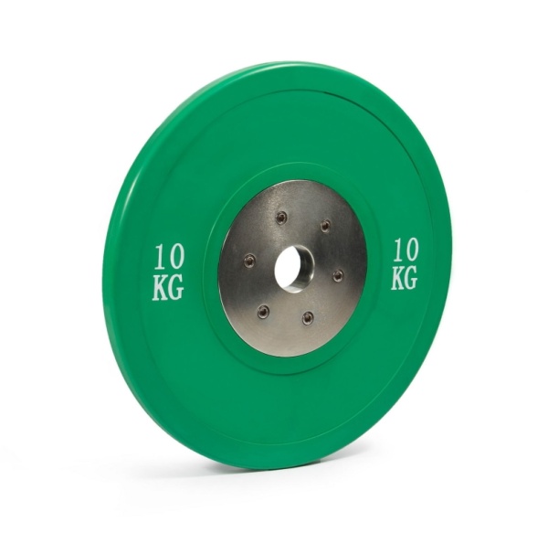 Диск соревновательный STECTER, 10 кг, зелёный – фото