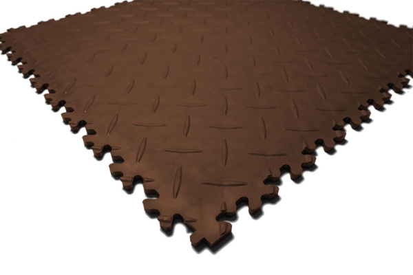 Плитка ПВХ Standart Diamond, 7 мм, 500*500, коричневый